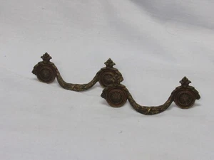 Set Of 2 Gorgeous Brass Antique Victorian Drawer Pulls Handles 3” Spacing - Picture 1 of 5