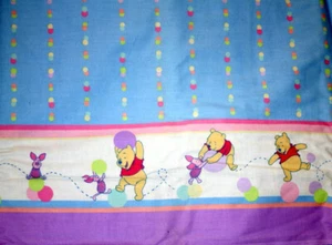 WINNIE THE POOH AND PIGLET (SINGLE) BORDER - 100% COTTON FABRIC - Picture 1 of 7