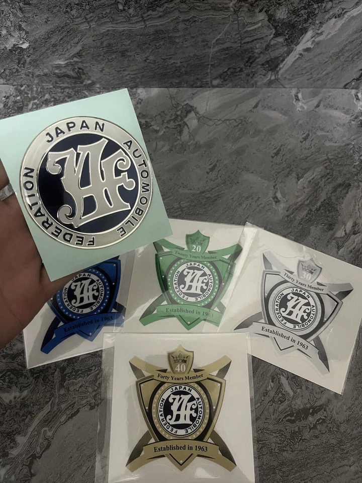 Jaf Resin Window Sticker.  Jaf Anniversarry 10th-40th. NEW items. - Image 1 of 1
