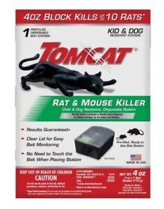 2x Rat Mouse Killer Prefilled Disposable Station Tomcat Child Pets Safe