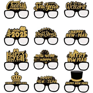 New Years Eve Glasses 2025 Glasses Paper Glasses Frame 6X Pack amazing - Bild 1 von 5