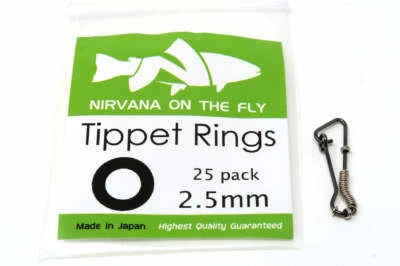 NIRVANA On The Fly Tippet Rings Made In JAPAN with rounded edges protects tippet