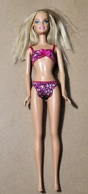 Bikini Bath Play Fun Barbie 2010 cabello rubio rosa C195 Foto 1 de 4