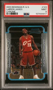 Bowman Rookies & Stars 2003 LeBron James #123 cromo PSA 9 novato radiocontrol - Imagen 1 de 2