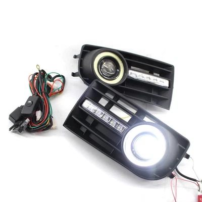 2 Car Front Grille Fog Light LED DRL Lamp For VW for Golf for Rabbit MK5 2005-09 - Image 1 of 4