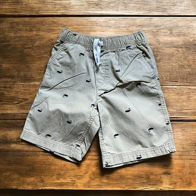 Pantalones Cortos Carter’s Estampado de Ballena Algodón Cintura Elástica Cordón Tostado Talla 7 Foto 1 de 3