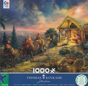 Thomas Kinkade Jigsaw Puzzle Away in the Manger NIB - Picture 1 of 1
