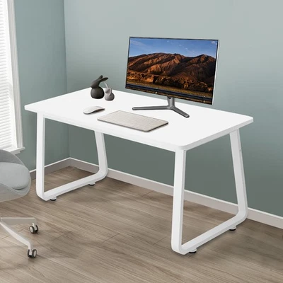 Escritorio de computadora moderno escritorio de computadora para espacios pequeños escritura estudio computadora portátil PC escritorio Foto 1 de 4