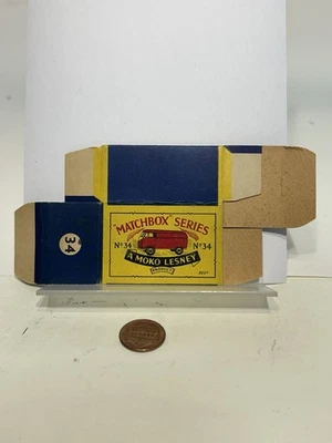 ТОЛЬКО КОРОБКА Винтажный Moko Lesney No. 34 Volkswagen микроавтобус фургон игрушка автомобиля Англии - Изображение 1 из 4