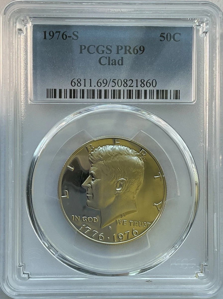 PCGS Certified PR 69 Graded 1976 Kennedy US Half Dollars (1964-Now