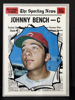 1970 Topps #464 Johnny Bench The Sporting News All Star - Imagem 1 de 3