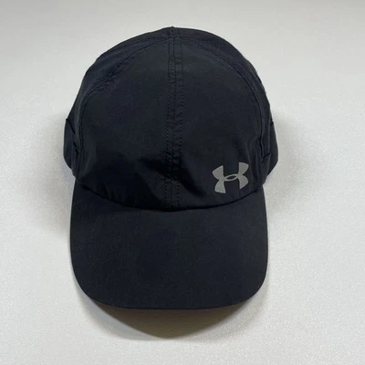 Gorra Under Armour para mujer negra ajustable con tirantes rendimiento correr Foto 1 de 4