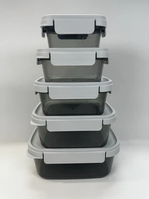 Lock & Lock 5 Piece Square Nestable Air & Watertight Container Set Food Storage - Image 1 of 4
