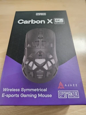 Epomaker Carbon x 8k Wireless Symmetrical Gaming Mouse Black - Image 1 of 2