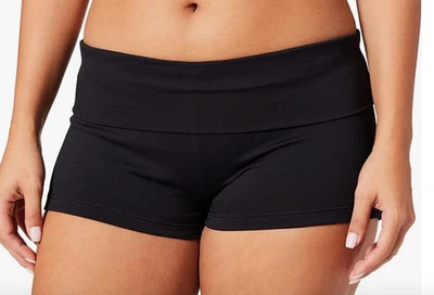 Seafolly Women's High Waisted Roll Top Boyleg Bikini Bottom Black Sz 14 - Image 1 of 3