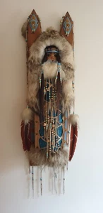 Native American Baby On A Cradle Board - Picture 1 of 4