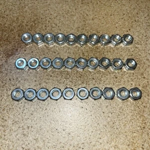 30 Stck. 1/4-20 Stahl Sechskantmuttern, Standardgröße, verzinkt für CNC-Befestigungen Klemme - Bild 1 von 6