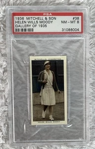 1936 STEPHEN MITCHELL & SON CIGARETTES GALLERY OF 1935 HELEN WILLIS MOODY PSA 8 - Picture 1 of 2