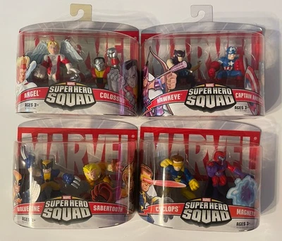 Marvel Super Hero Squad Wave 1 Compete 2006 4 Packs 8 Figures - Image 1 of 4