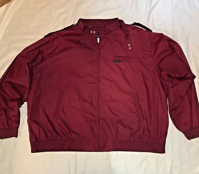 Chaqueta cortavientos bombardero borgoña cremallera completa de colección solo para miembros 4 XLT Foto 1 de 4