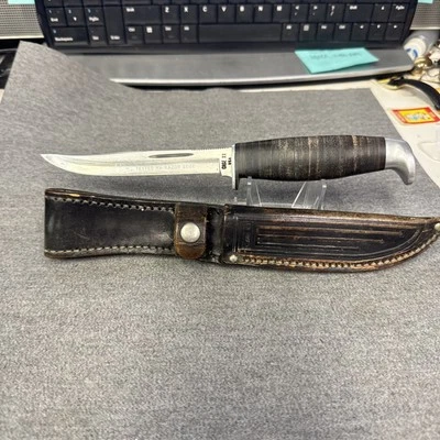 Case XX USA, 316-5 SSP Blade Knife, Stainless Steel, Leather Handle,Sheath Ex++ - Image 1 of 4