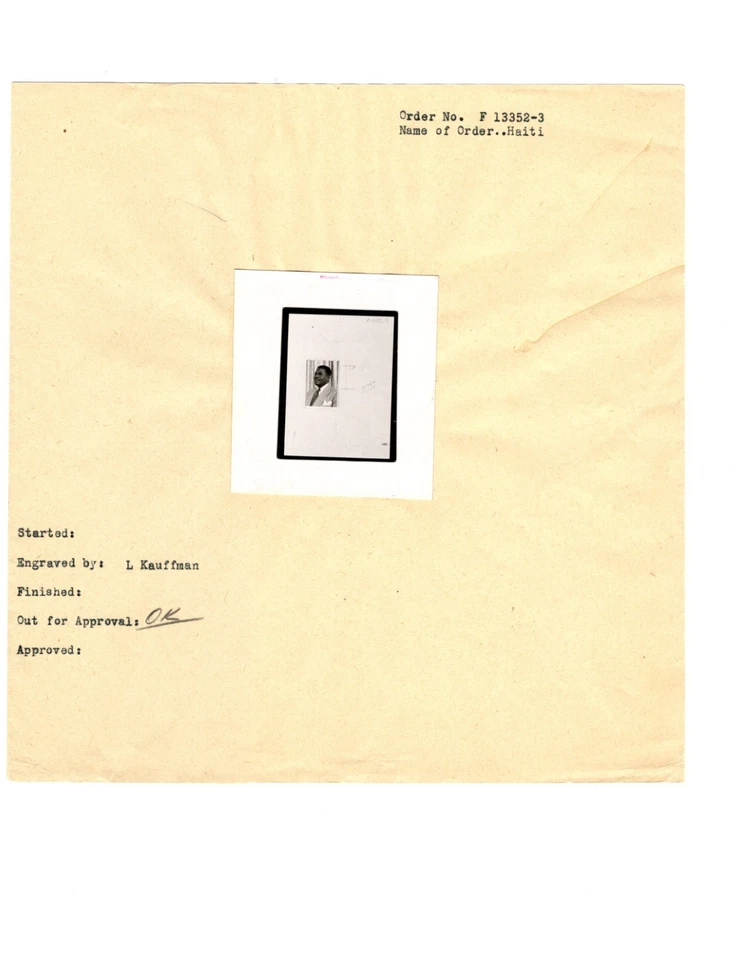 Haití 1953 Serie ABNCo Prueba Firmado Hoja Presidente Vig. Archivo Compay - L44001 Foto 1 de 2