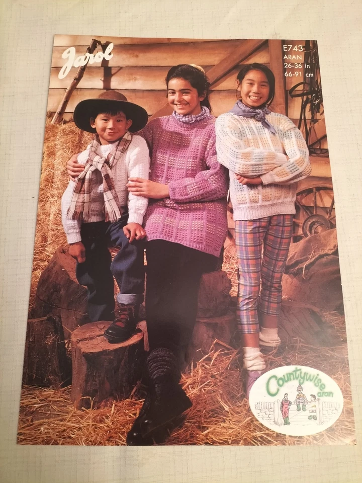 Jarol Sweater & Tunic 22 - 36" Knitting Patterns Countywise Aran E743 - Image 1 of 1