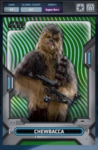 Topps Star Wars Card Trader Super Rare High Tek Chrome Card - Chewbacca - Picture 1 of 2