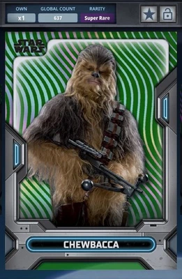 Topps Star Wars Card Trader Super Rare High Tek Chrome Card - Chewbacca - Image 1 of 2