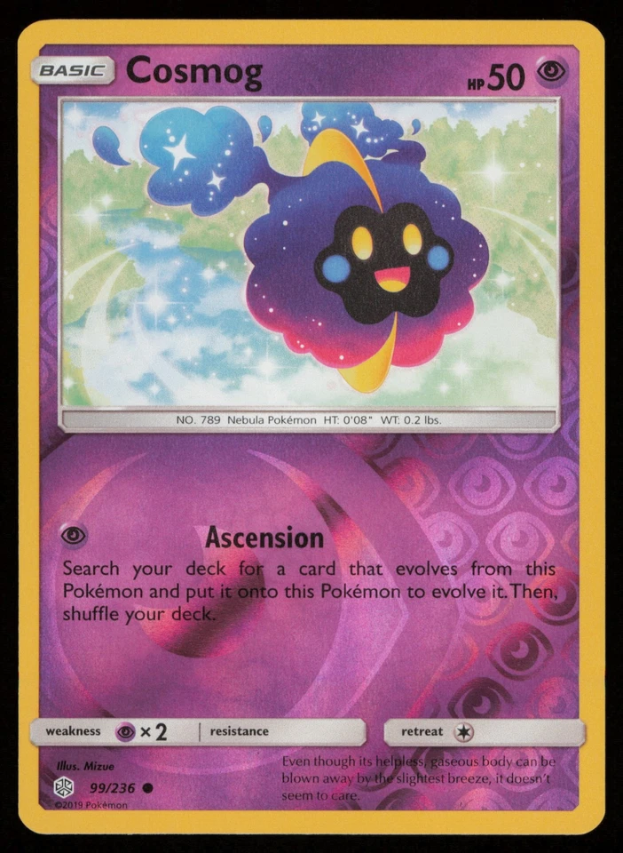 Cosmog 99/236 SM - Cosmic Eclipse Reverse Holo Common - LP - Image 1 of 2