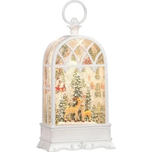 Snow Globe Christmas with Elk, Lighted Christmas Snow Globes with Timer, Swir... - Picture 1 of 6