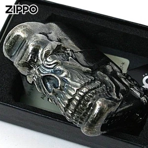 Chaqueta Zippo Calavera Completa Metal Negro Níquel Edición Especial Encendedor Japón - Imagen 1 de 8