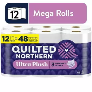 Quilted Northern Ultra Plush 3-Ply Toilet Paper, 12 Mega Rolls - Picture 1 of 5