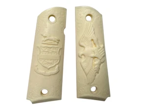 Gorgeous Beige Resin Grip for Colt 1911 Full Size Government Kimber Clone NO Amb - Picture 1 of 6
