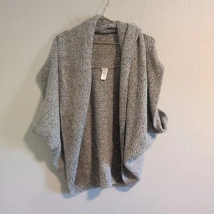 J. Jill Pure Jill Gray Ribbed Tight Knit Open Front Shrug Cardigan One Size - Picture 1 of 6