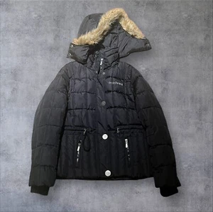 Vintage Ecko Red Black Puffer Jacket Y2K Removable Hood Size Large L - Picture 1 of 4