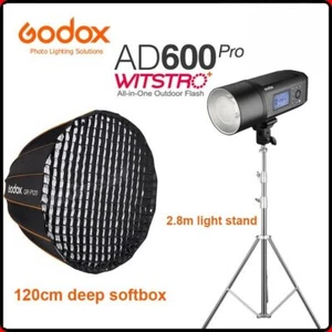 Godox AD600Pro 600W TTL HSS Foto Studio Blitz Blitzgerät +QR-P120+ 2.8M Stand - Bild 1 von 12