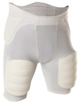 Adams 644 Youth Integrated Football Girdle Pants Shorts 6 Pocket | White L/Xl