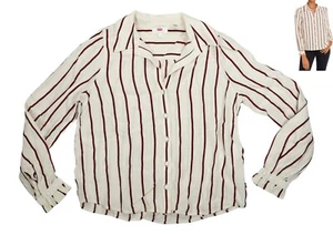 Levi's Striped Marcey Collection Button Front Ruffled Cuffs Women's Top S NWT - Picture 1 of 1