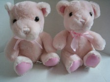 Wholesale Lot, 24 Pink Plush Stuffed Bears, 8" Sitting Down, Brand New