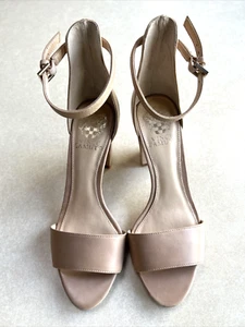 Vince Camuto Corlina high heel sandals, tan, nude, ankle strap, size 6.5 M - Picture 1 of 12