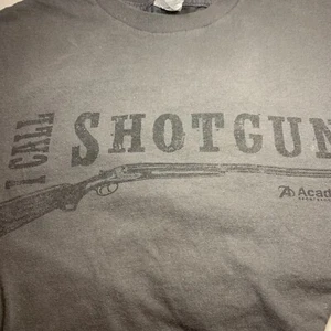 Brown Graphic T Shirt Boys Size Medium - I Call Shotgun T - Boys Shirt Shotgun - Picture 1 of 6