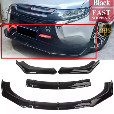 For Mitsubishi Outlander 2016-2021 Front Bumper Lip Body Kit Spoiler Splitter Foto 1 de 4