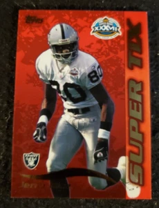 Jerry Rice: Los Angeles Raiders - Tarjeta insertada #ST4 Topps 2003 rara Super Tix - Imagen 1 de 2