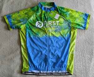 PRIMAL WEAR Cycling Jersey Mens XL Green Blue NEW NWT Bicycle - Picture 1 of 5