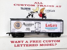 Ho Scale Custom Lettered Alaska Rr Fat Ass Lu Lu'S Seafood Reeferπππππ 