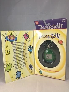 Used Bandai Original TamaGotchi Clear Green 1996-1997 English - Picture 1 of 4