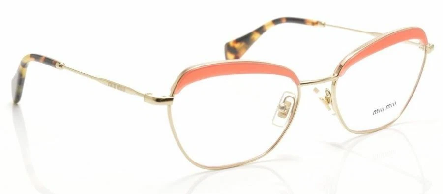 Authentic Miu Miu Eyeglasses VMU51N PC2-1O1 Pink Gold Havana Frames RX-Able 54MM - Image 1 of 1
