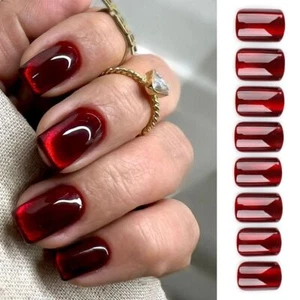 French False Nails Long Square Nail Tips Fashion Fake Nials DIY - Picture 1 of 6