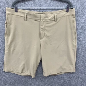 Nike Golf Shorts Standard Dri-Fit Mens 36 x 10" Khaki Tan Stretch Flat Front - Picture 1 of 10